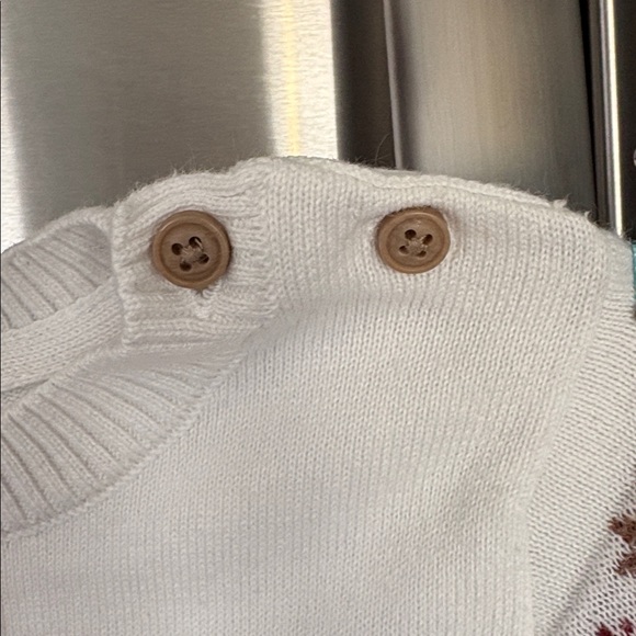 First Impressions White and Red Christmas Bear Sweater - Picture 5 of 7